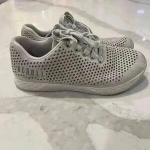 NoBull Trainer Shoes Gray Suede Activewear Sneaker Weightlifting Mens 7 Womens 9